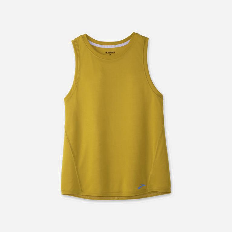 Brooks Women's Distance Running Tank Top Singapore - Golden Hour (97832-KAWS)